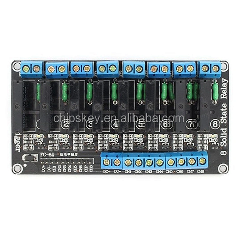 5V 8 Channel SSR Solid-State Relay Low Level Trigger With fuse Stable 240V 2A