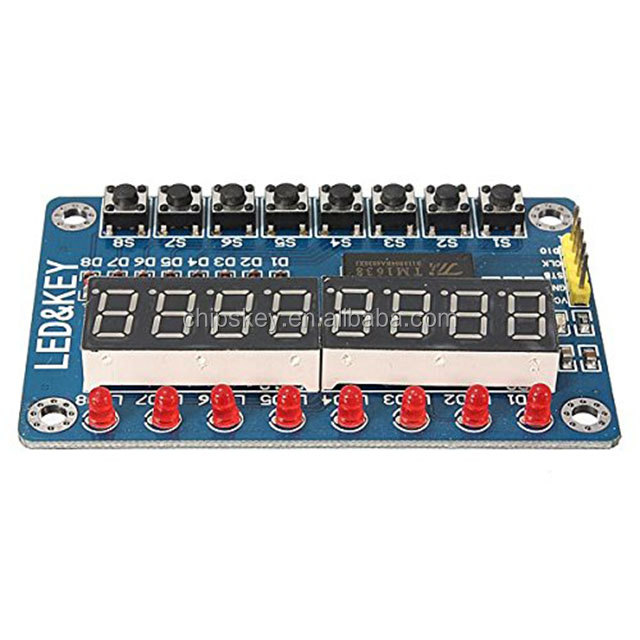 TM1638 Chip Key Display Module 8 Bits Digital LED Tube For AVR