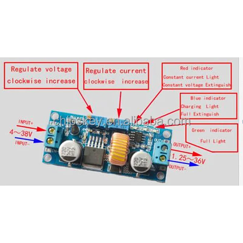 5A Lithium Charger CV CC buck Step down Power Supply Module LED Driver