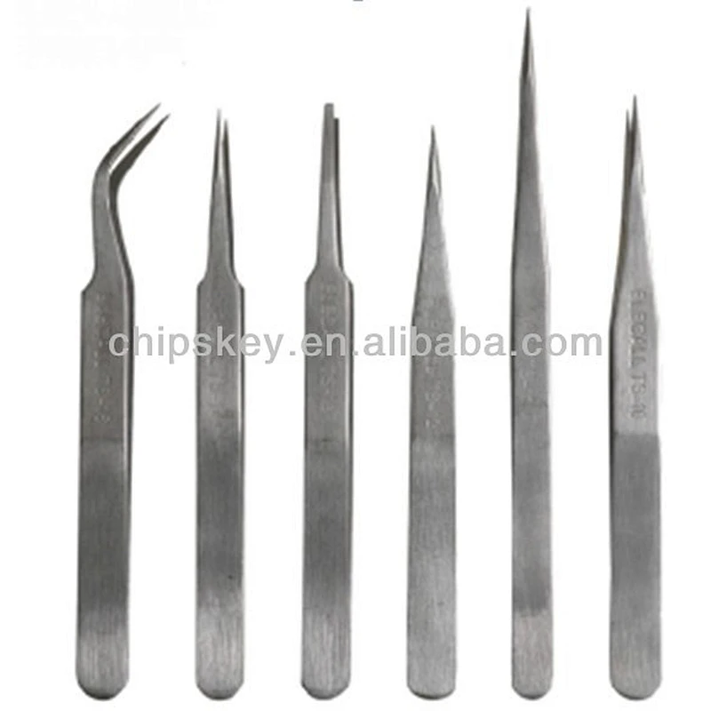Stainless steel tweezers Forces 6kinds/lot