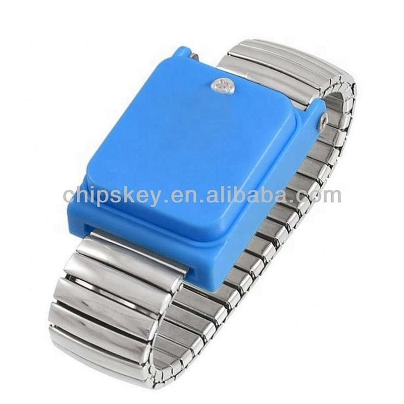 Elastic Silver Tone Alloy AntiStatic Grounding Wrist Strap Belt