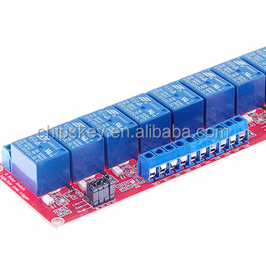 8 Channel 5V/9V/12V/24V relay with Optcoupter, each Channel can cutover high/low Level For Arduinos