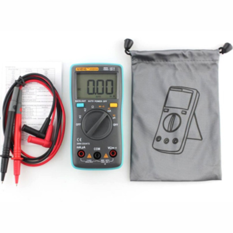 AN8004 Digital Multimeter 1999 Counting Backlight AC/DC Current Meter High Precision Meter Blue