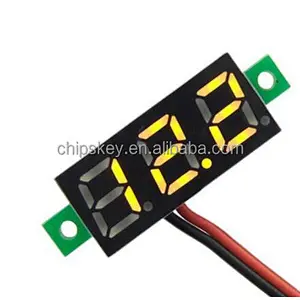 Yellow 0.28 inch ultra-small digital DC voltage meter three-wire digital adjustable DC 0-100V