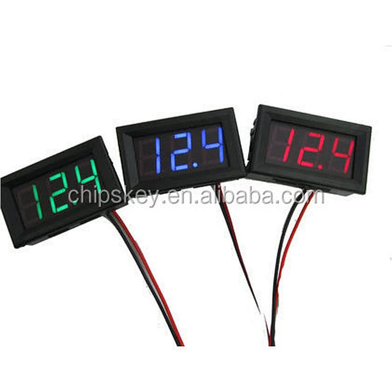 4.5-30V two-wire; motorcycle battery car electric car vehicles; digital display / digital voltmeter head For Arduinos