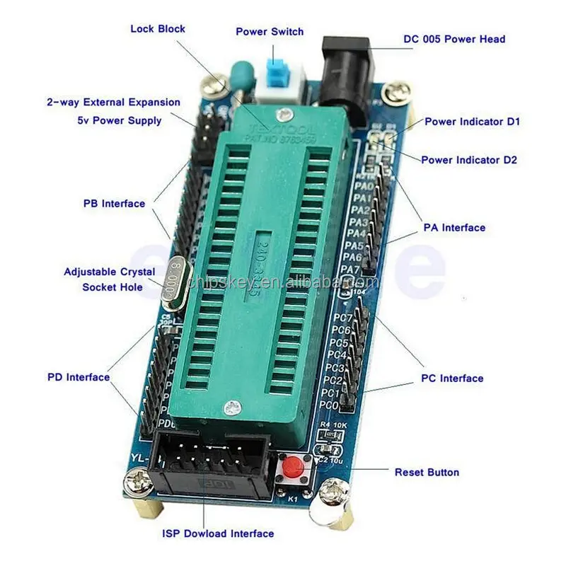 Minimum system board ATmega16 ATMEGA32 ATMEGA8535