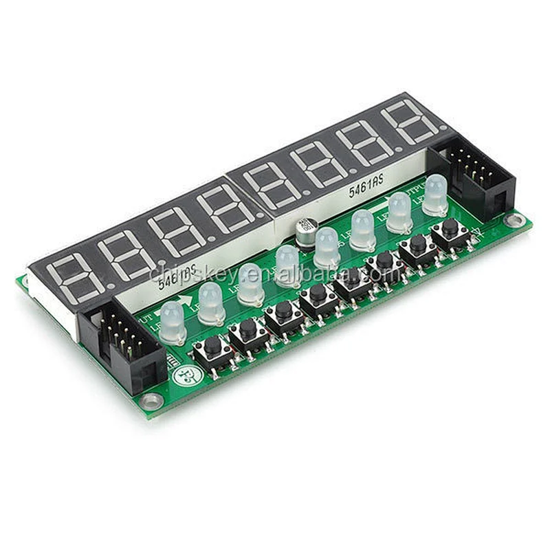 TM1638 8X Green Light Digital Tube + 8X Key + 8X Double Color LED Module