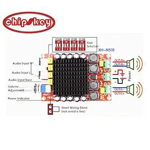 TDA7498 Amplifier Class D 2X100W Dual Channel Audio Stereo Amplifier Board DC 14-34V XH-M510