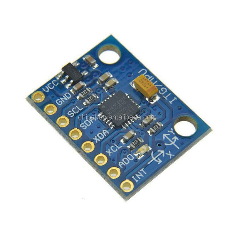 GY-521 MPU-6050 module; triaxial accelerometer; gyroscope 6DOF module