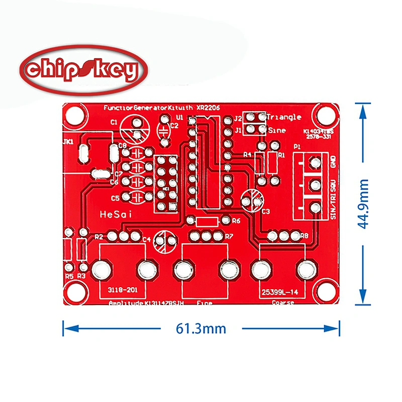 XR2206 Function Signal Generator DIY Kit Sine Square Output 1HZ-1MHZ