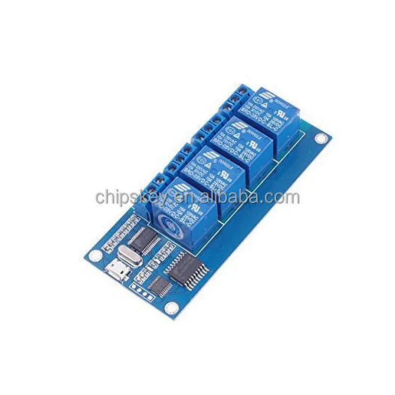 5V 10A 4 Channel Micro USB Relay Module Upper Computer
