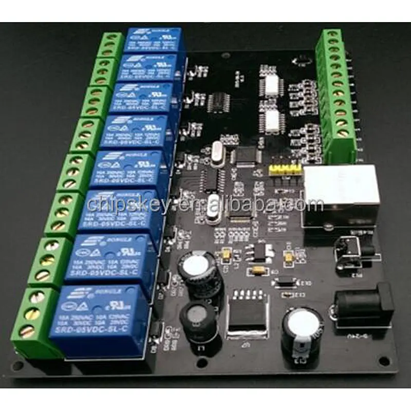 8-way relay network relay remote control smart home Ethernet IP relay normally open contact