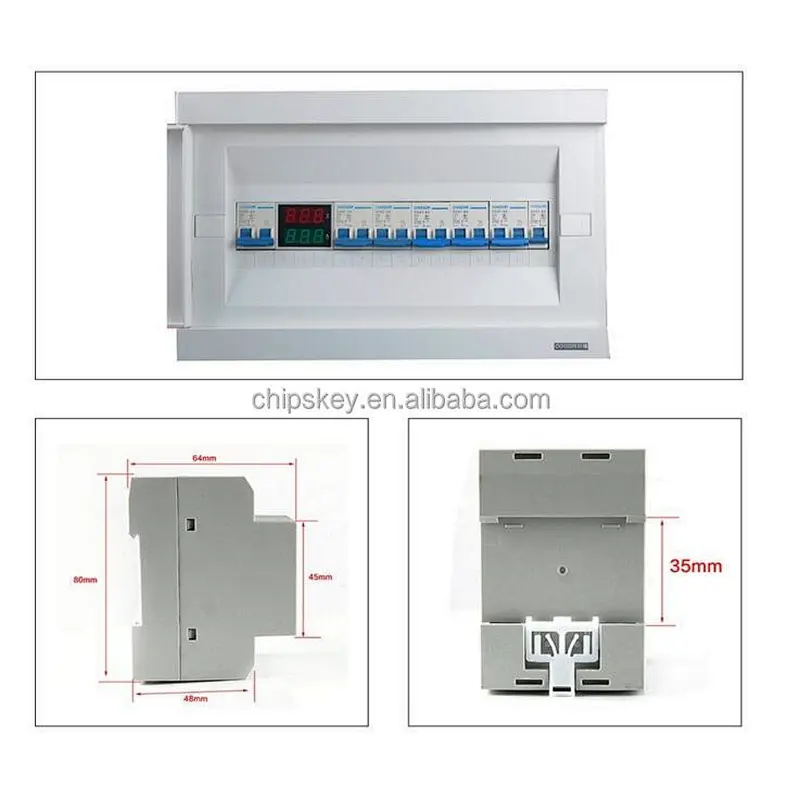 D52-2042 Voltmeter+Ampermeter Display 200-450V external CT ~ 200A