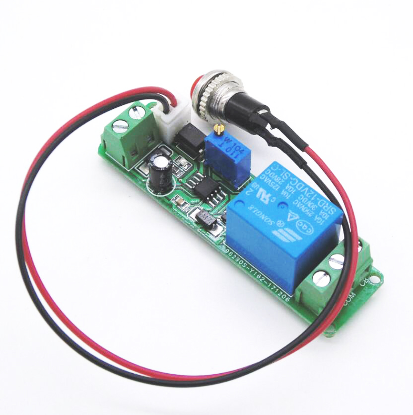 External button trigger on Delayed off time adjustable Relay switch module 5v/12V