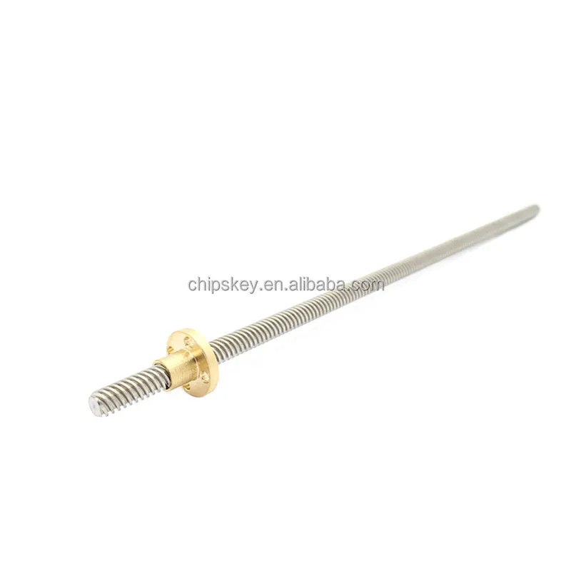 T8-2-D8 screw; Screw diameter of 8mm 8mm pitch 2mm lead screw length 300mm