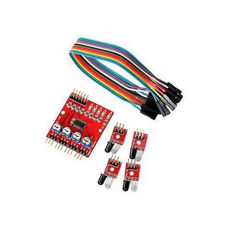 4-way infrared tracking obstacle sensor