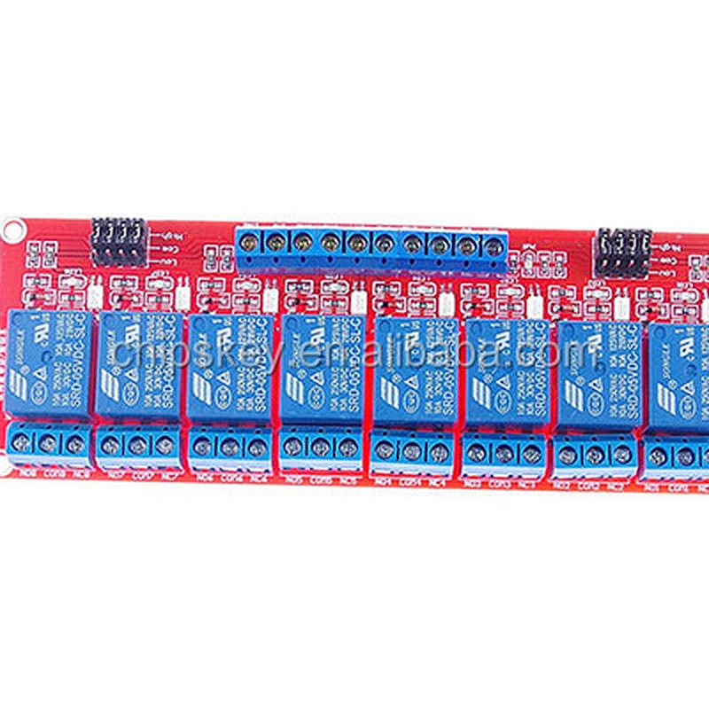 8 Channel 5V/9V/12V/24V relay with Optcoupter, each Channel can cutover high/low Level For Arduinos