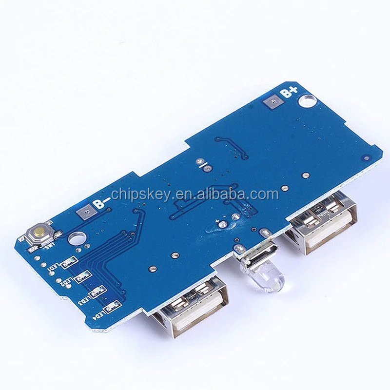 LED Battery indicator Mobile Charger Power bank circuit board 3.7V up to 5V 2A boost