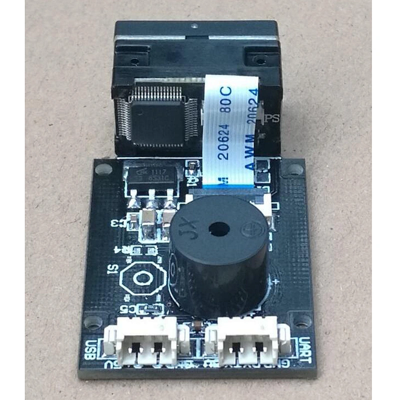 GM65 1D 2D Barcode Reading Board QR Code Scanner Reader Module USB URAT DIY Electronic Kit with Cable Connector CMOS