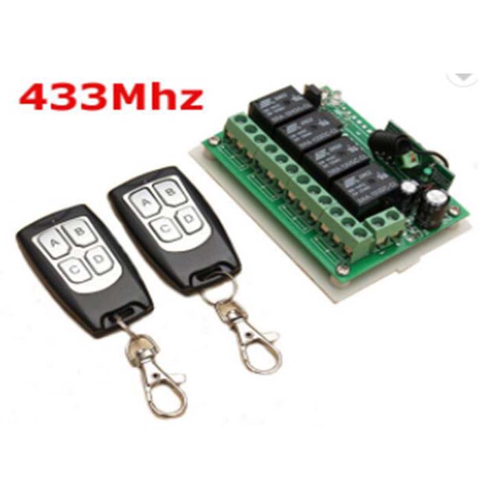 Remote Control 12V 4CH Channel 433Mhz  Switch Integrated Circuit With 2 Transmitter DIY Replace Parts Tool Kit