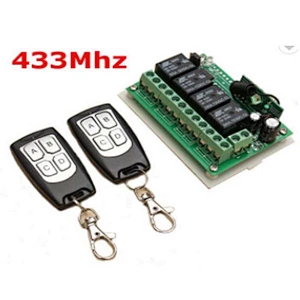 Remote Control 12V 4CH Channel 433Mhz  Switch Integrated Circuit With 2 Transmitter DIY Replace Parts Tool Kit
