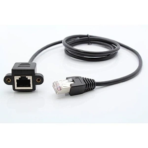 Chipskey Network extension cable RJ45 male to female RJ45 network extension cable with screw holes can be fixed 1.5m