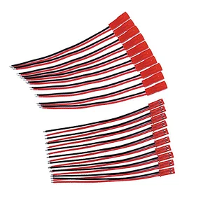 JST Plug Connector 2-Pin + 100mm Silicone Wire