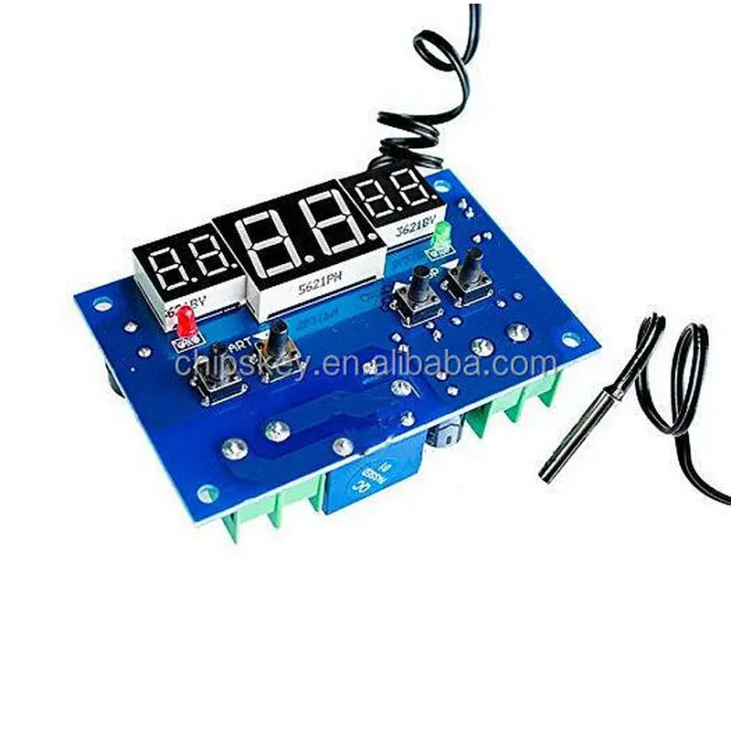 XH-W1401 Intelligent Digital Temperature Controller Detect 10A 12V 220V With NTC Sensor Three Window Synchronous Red LED Display