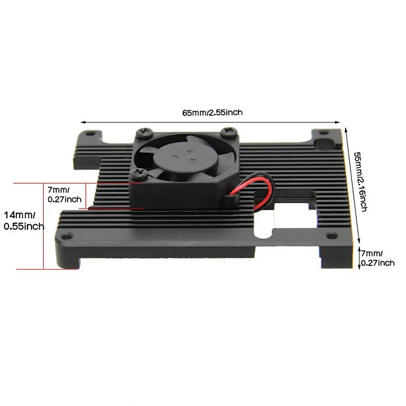 Raspberry Pi 4 Embedded Armor Aluminum Alloy Heatsink With Big Fan