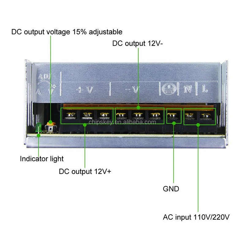 AC to DC Power Supply 220V AC to DC 12V 30A For 3D Printer