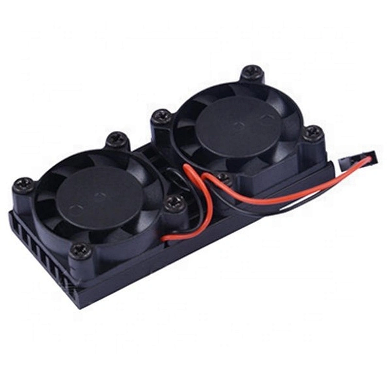 Dual Fan Heatsink with Double Cooling Fans Reduce up to 20 Degrees For Raspberry Pi 3 / 2 / NESPi Case