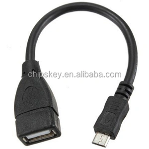 Micro 5pin to USB Female OTG Data Cable - Black