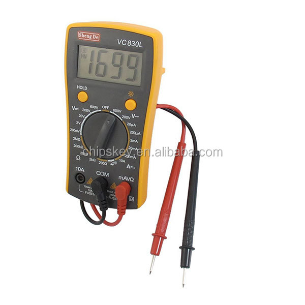AC DC Voltage Current Testing Gauge Digital Multimeter Multiester VC830L