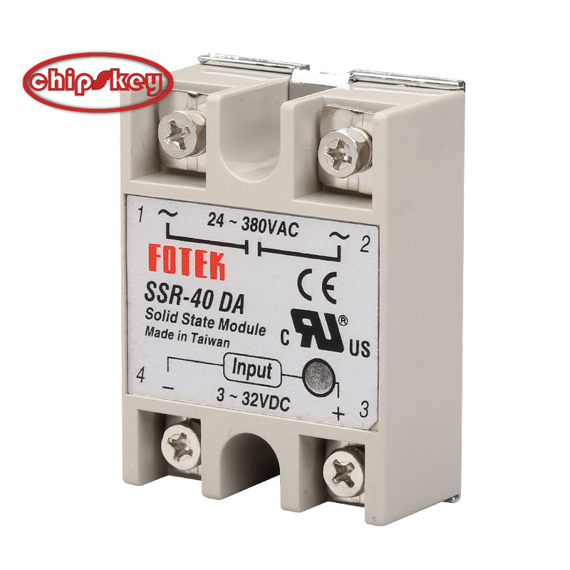 SSR-40DA SSR Solid State Relay Module Output AC 90-480V Input for DC 3-32V 40A