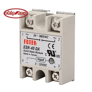 SSR-40DA SSR Solid State Relay Module Output AC 90-480V Input for DC 3-32V 40A