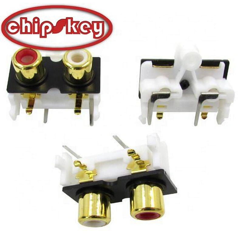 Chipskey Double Lotus Gold Plated Socket Audio RCA AV