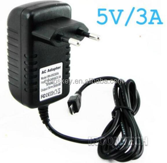 5V 3A EU Adapter With Micro USB Header