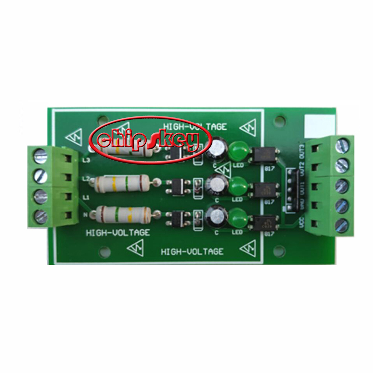 3 Channels 220V AC optocoupler module / 220V optocoupler isolation / 220V voltage detection can be connected to PLC