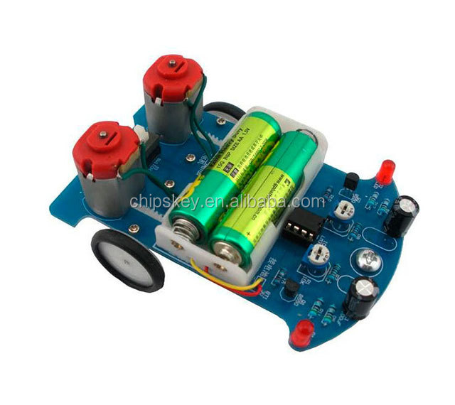 D2-5 Intelligent Tracing Car Kit Inspection Line Car Experiment Parts Electromechanical Assembly Electronic Assembly DIY (It is