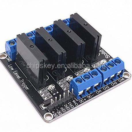 5V 4 Channel SSR Solid-State Relay Low Level Trigger With fuse Stable 240V 2A