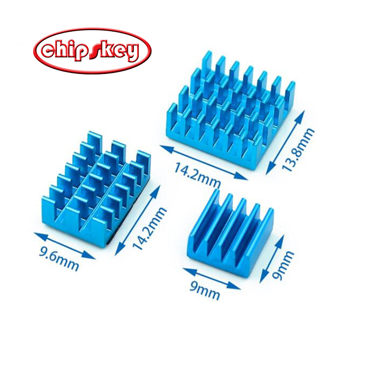 Blue Aluminum Heatsink 3pcs/set for Raspberry PI 4B