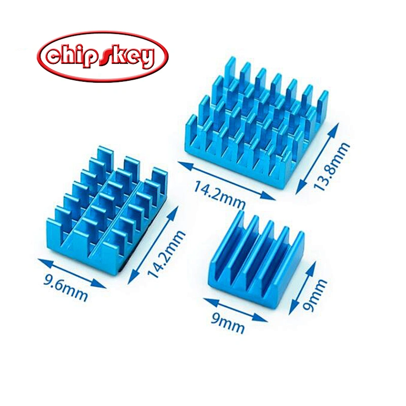 Blue Aluminum Heatsink 3pcs/set for Raspberry PI 4B
