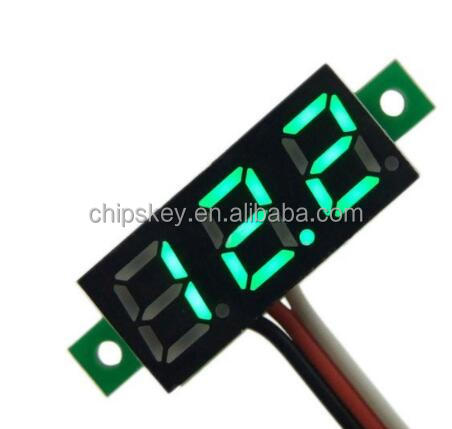Green 0.28 inch ultra-small digital DC voltage meter three-wire digital adjustable DC 0-100V