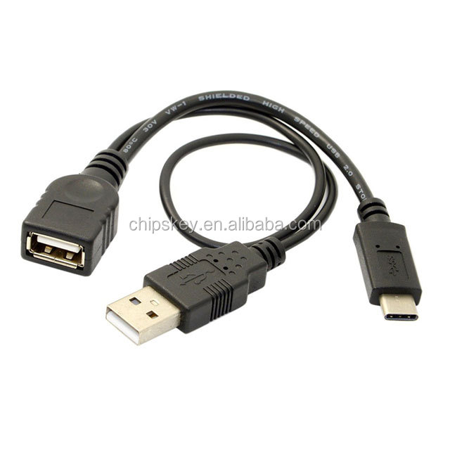 With power MICRO USB-OTG U disk mobile hard disk data cable adapter cable