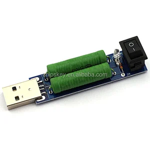USB Load Tester Discharge Resistance USB Charge Current Detection USB Mini Discharge Load Resistor 2A / 1A Switch