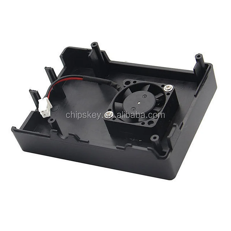 Black Square Raspberry PI 3 Case Compatible Fan