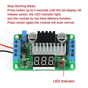 LTC1871 Blue LED Volmeter Didplay 3.5V-30V DC Volt Converter Module Step Up 5V/12V Regulated Voltage Supply