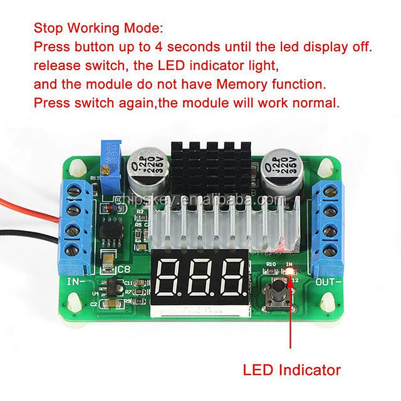 LTC1871 Blue LED Volmeter Didplay 3.5V-30V DC Volt Converter Module Step Up 5V/12V Regulated Voltage Supply