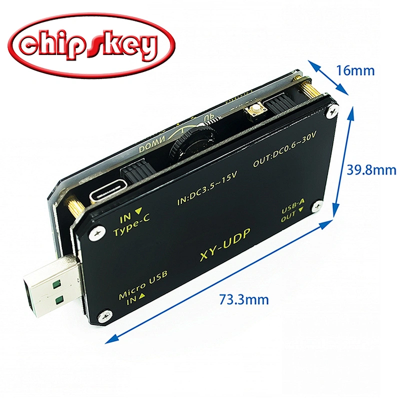 CNC USB color screen power supply / buck-boost module / constant voltage constant current / 5V to 9V12V24VUSB boost line XY-UDP