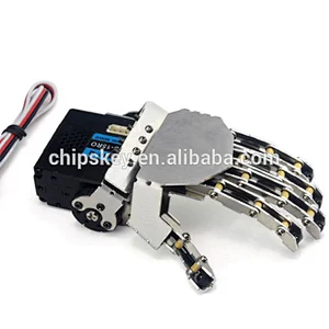 Mini bionic Left Robot hand-five fingers Metal manipulator  car accessories